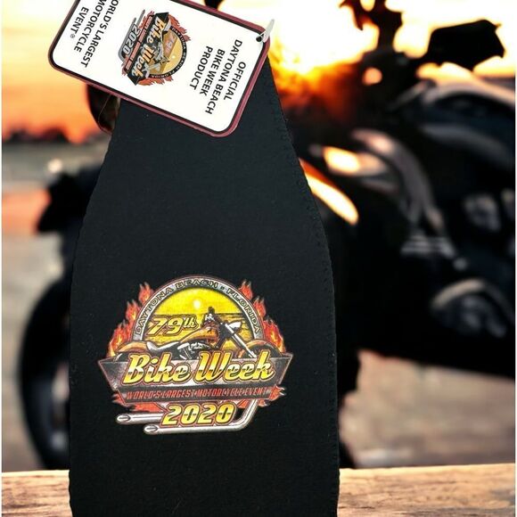 Official 2020 Daytona Beach l 79th Bike Week l Zipped Bottle Cooler l NWT - Picture 5 of 9